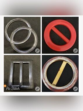 #2 - Scarf Ring for T-shirt Tie or scarf holder, buckle- One size- set of 5